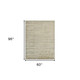 5' X 8' Beige And Brown Wool Striped Hand Woven Area Rug