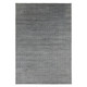 3' X 5' Silver And Blue Wool Striped Hand Woven Area Rug