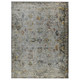 3' X 5' Gray Blue And Rust Floral Medallion Area Rug