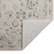 8' X 11' Ivory Blue And Gray Floral Medallion Area Rug