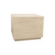 16" Natural Distressed Solid Wood Square Block End Table