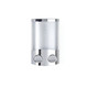Silver Heavy Duty Plastic Two Chamber Wall Mount Soap Dispenser