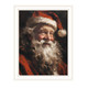 Old World Santa Claus White Framed Wall Art