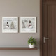 Set Of Two Peace On Earth White Framed Wall Art