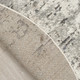 8' Gray Floral Power Loom Round Rug