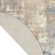 4' Beige Abstract Power Loom Round Rug