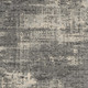 2' X 4' Gray Abstract Power Loom Area Rug