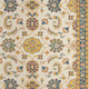 5' X 7' Ivory And Gold Floral Indoor Outdoor Area Rug