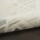 8' Beige Geometric Runner Rug