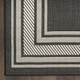 6' X 9' Black Geometric Indoor Outdoor Area Rug