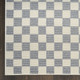 6' X 9' Ivory Checkered Area Rug