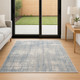 7' Ivory Abstract Runner Rug