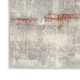 7' Gray Abstract Runner Rug