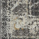 6' X 9' Gray Floral Distressed Area Rug