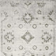 8' X 10' Ivory Floral Distressed Area Rug