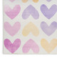 5' X 7' Ivory Pink And Purple Heart Youthful Washable Area Rug