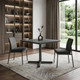 32" Gray Square Aluminum Pedestal Base Dining Table