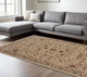 8' X 11' Ivory And Green Oriental Area Rug