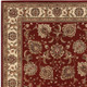 8' X 11' Red And Ivory Oriental Area Rug