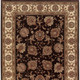 4' X 6' Dark Brown and Ivory Oriental Area Rug