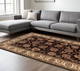 7' X 10' Brown And Ivory Oriental Area Rug