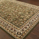 4' X 6' Green Black And Ivory Oriental Area Rug