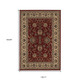 10' X 13' Red And Ivory Oriental Area Rug