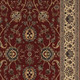 8' X 11' Red And Ivory Oriental Area Rug