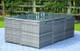 11 Piece Clear and Gray Glass Dining Set
