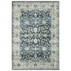 8' X 10' Blue And Ivory Oriental Distressed Area Rug