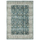 8' X 10' Teal And Ivory Oriental Distressed Area Rug