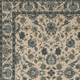 8' X 11' Beige And Blue Oriental Area Rug With Fringe