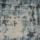 10' X 13' Beige And Blue Abstract Distressed Area Rug With Fringe