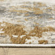 7' X 10' Beige And Gray Abstract Distressed Area Rug With Fringe