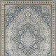 8' X 11' Blue And Gray Medallion Area Rug
