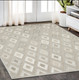 5' X 8' Beige And Gray Diamond Area Rug