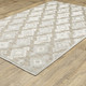 10' X 13' Beige And Gray Oriental Area Rug