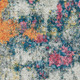5' X 7' Blue Yellow And Red Abstract Distressed Area Rug