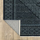 5' X 8' Blue And Teal Medallion Area Rug With Fringe