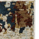 7' X 10' Beige Rust And Light Blue Abstract Distressed Area Rug With Fringe