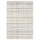 10' X 13' Ivory Gold And Gray Striped Area Rug