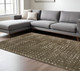 8' X 11' Brown And Ivory Geometric Area Rug