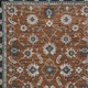 8' X 11' Rust Gray And Beige Oriental Area Rug With Fringe
