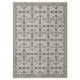 8' X 11' Ivory And Blue Floral Area Rug With Fringe