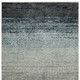 5' X 8' Blue And Beige Ombre Area Rug With Fringe