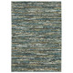 3' X 5' Blue Brown And Ivory Striped Area Rug