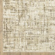 8' Ivory And Brown Abstract Runner Rug