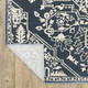 8' Blue And Ivory Oriental Runner Rug