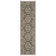 8' Blue And Gray Medallion Runner Rug