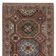 8' Pink And Red Medallion Runner Rug With Fringe